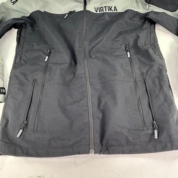 Virtika Europe Vir-Tek Shell Jacket Size L Specter Black/gray Hoodie Ski Snow - Picture 9 of 13